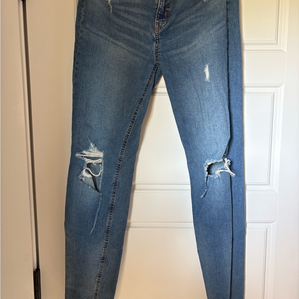 wild fable Blue Skinny Distressed Jeans